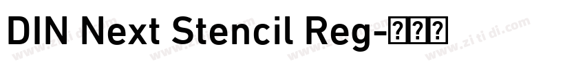 DIN Next Stencil Reg字体转换